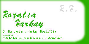 rozalia harkay business card